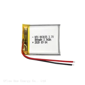 UFX 803035 800mAh 3.7V Rechargeable Battery China Polymer Li-ion Cell Factory Hot Selling Batteries for Medical Equipment thumbnail-5