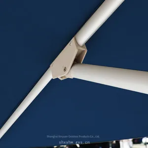 Hand-cranked Garden Parasol With Logo Printing Design, Suitable for Outdoor Use in Restaurants, Made of Aluminum Alloy thumbnail-5