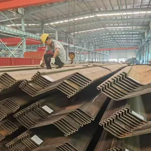 U-Shaped Cold-Formed Galvanized Hot-Rolled Steel Sheet Piles Q235B Grade AiSi Standard Model N-008 Steel Sheet Pile thumbnail-4