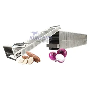 Gas Food Dehydrator Machine Tunnel Dryer Onion Drying Machine Dehydrated Onion Machine Production Line EPC thumbnail-1