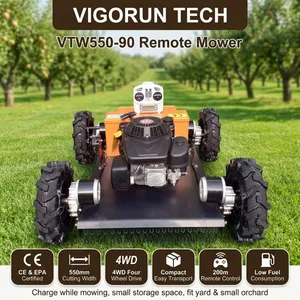 Vigorun Remote Lawn Mower CE/EPA Certified 4-Wheel Drive Petrol Mower for Orchard & Farm Land Clearing thumbnail-1