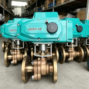 Marine Electric Actuated Bronze Ball Valve With Limit Switch Feedback Signal thumbnail-1