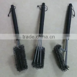Best Selling 3 Sided 18' Stainless Steel Wire BBQ Grill Brush Barbecue Grill Brush Long Handle Steel Wire Brush Cheap thumbnail-2