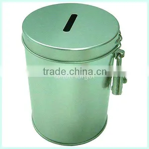 Custom Tin Coin Bank With Lock Coin Bank Tin Box Wholesale thumbnail-1