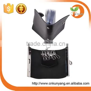 Most Popular pu Leather Black Leather Pocket Business Card Holder thumbnail-1
