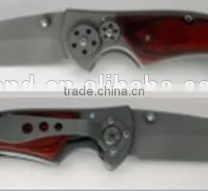 Yangjiang 3CR13 Stainless Steel Gear Wooden Handle Knife Survival thumbnail-1