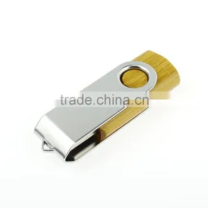 Silver Metal and Maple Swivel USB 2.0 8gb thumbnail-2