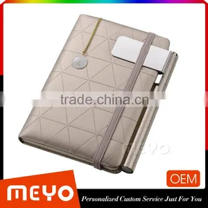 PU Notebook Rubber Bans Thin Metal Bookmark Clamp Steel Pen Gift Set thumbnail-1