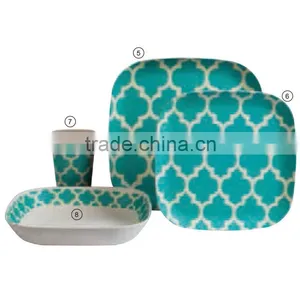Restaurant 4 Piece Set Of Dinner Plates Bamboo Fiber New Quality Choice thumbnail-1