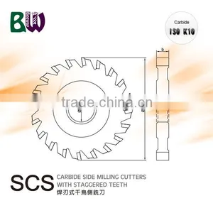 Side Milling Functions of Milling Cutter With Brazed Carbide Staggered Teeth thumbnail-2