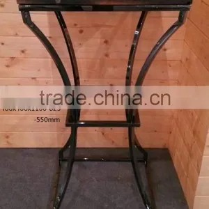 Home Decoration Use Special Simple Design Wooden Flower Stand With Stainless Steel Frame thumbnail-1