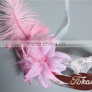 Wholesale Masquerade Mask Ostrich Feather Decorations thumbnail-3