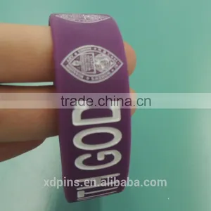 Custom Logo /Size Rainbow Silicone Wristbands Bracelet With Free Sample thumbnail-1