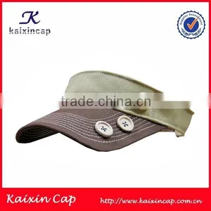 2015 OEM Wholesale Promotional Leopard Brim Mesh Visor Cap With Rope thumbnail-4