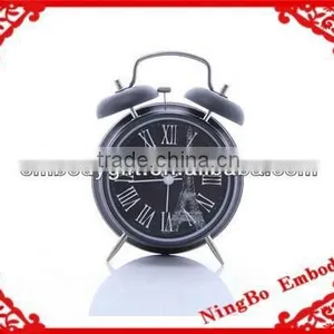 Decorative Table Top Paris Classic Double Bell Metal Alarm Clock thumbnail-1