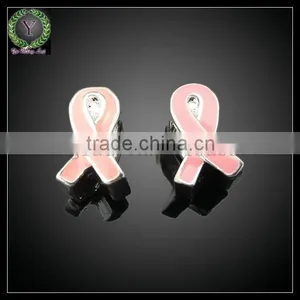 HOT SELLING PINK BREAST CANCER AWARENESS HEART CHARM PENDANT NECKLACE thumbnail-1
