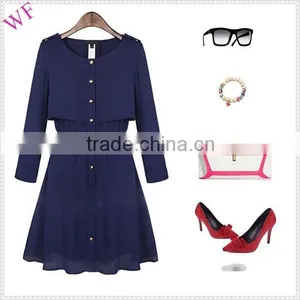 OEM Ladies Dresigner Coat Dress Blouse Dress Coat Dress thumbnail-3