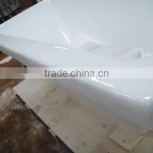 Rectangular Freestanding Cast Iron Bathtub With Wooden Cradle thumbnail-3