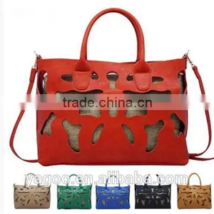Carved Senior Cotton Lun Hollow Out Leather Bag Woman Leather Handbag Made in China2014 thumbnail-2