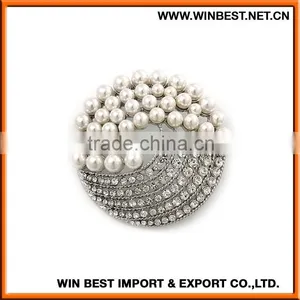 Wholesale New Products Leaf Shape Brooches, Luxury Brooch,rhinestone Wedding Brooches thumbnail-1
