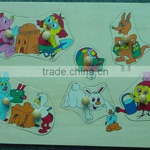Hot Sale Educational Wooden Toys Animal Peg Puzzle thumbnail-1