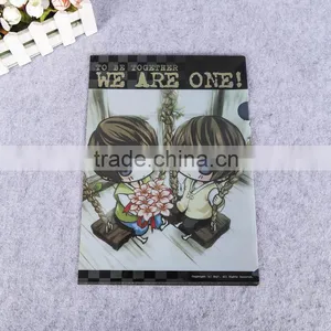 Full Color Printing Single Page Plastic pp Foldable File Holder l Shape File Folder Sheet Protector Folder thumbnail-1