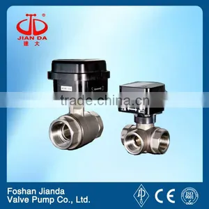 Stainless Steel Threaded 2 or 3 Way Electric Ball Valve thumbnail-1