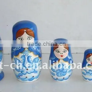 Hand Painted Wooden Nesting Russian Matryoshka Doll thumbnail-1