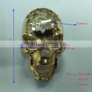 Metal Shoe Buckle Accessories Skull thumbnail-1