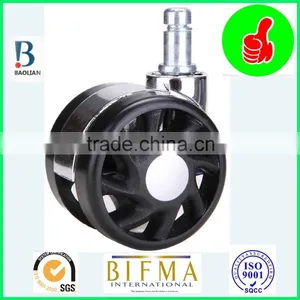 BL Swivel Electroplated 2.5 Inch Nylon Furniture or Medical Caster Wheels With Steel Grip Ring thumbnail-1