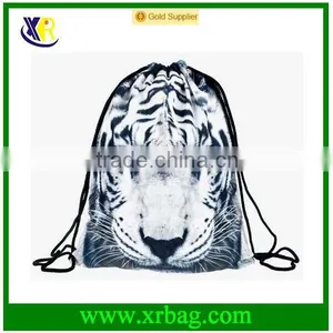 Tiger 3D Printing Women Outing Man Wild Sport Gym Bags Travel Backpack Vogue Trend Mochila Disposable Drawstring Bag thumbnail-1