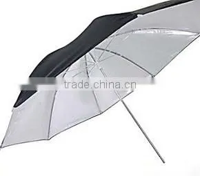 Photography Equipemnt Silver Black Reflective Umbrella thumbnail-1