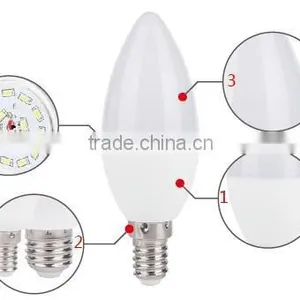 LED Light Bulbs For Sale C37 Candle Plastic LED Bulb 6W thumbnail-5