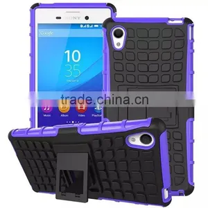 Shockproof Hybrid Rubber Stand Phone Case For Sony Xperia M4 Aqua thumbnail-1