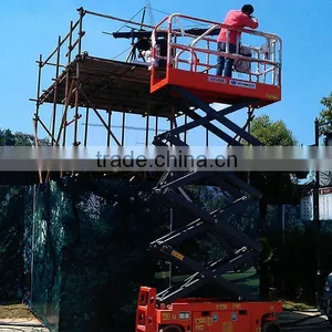 8M Mobile Hydraulic Scissor Lift,self-propelled Rough Terrain Scissor Lift,aluminum Hydraulic Scissor Lift for Sale thumbnail-6