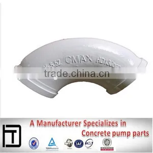 Wear-resistance Elbows fo Concrete Pumps,DN125 Reinforced Cast Manganese Elbow thumbnail-1