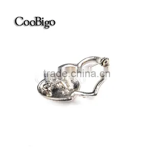 Fashion Jewelry Rhinestone Silver Double Heart Brooch Lady Girls Dresses Hijab Scarf Party Gift Apparel Promotion Accessories thumbnail-2