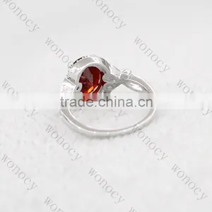 316L Stainless Steel High Quality Polished Infinity Love Crystal Wedding Ring Jewelry thumbnail-4