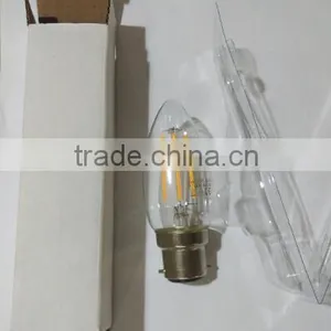 B22 2w 4w 2700k CE ROHS 360 Degree Led Candle Filament Bulb 100-110lm/w thumbnail-2