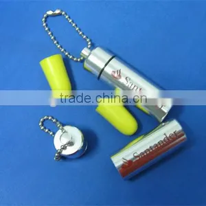 PU Earplugs With Aluminiuml Alloy Container and Ball Ring Promotional Gift thumbnail-1