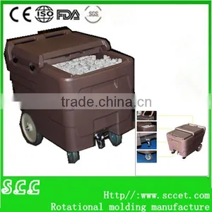 Ice Storage Bucket Adopts PE Overall Rotational Molding Technology With Heavy-duty Wheels thumbnail-1