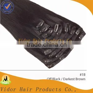 Dark Color Very Soft Tangle Free Clip Hair Extension thumbnail-1