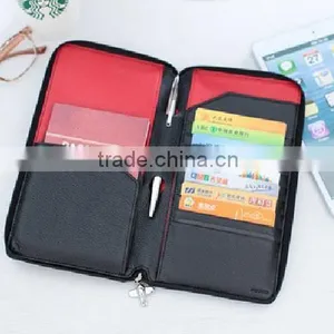 Genuine Leather ID Wallet Clutch Checkbook Wallet Credit Cards Holder thumbnail-4