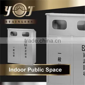 Stainless Steel Advertising Trash Bin Luxury Barrel Trash Can thumbnail-6