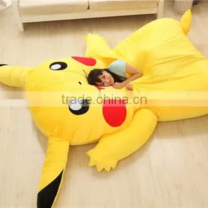 Newest Design Japan Stuffed Giant Pikachu Plush Bed Mattress With Memory Foam Sleepsuit Pokemon go Airbed Pikachu Mattress Sofa thumbnail-1