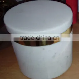 Marble Canister With Brass thumbnail-5