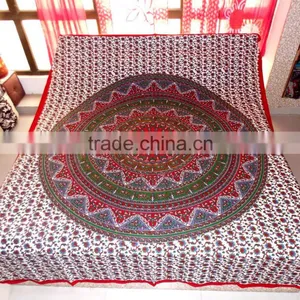 Indian Home Decor Tapestry Pure Cotton Wall Hanging Bohemian Tapestries Lizard Printed Dorm Room Wall Decor Full Size Picnic Bla thumbnail-1