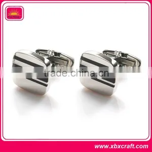 Simple Shaped Silver Business Cufflink Sleeve Buttons thumbnail-1