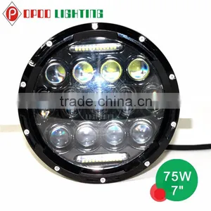 7'' 75W Jeep Led Headlight With Daytime Running thumbnail-1