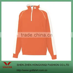 100% Cotton Long Sleeve Zipper up Turtleneck Golf Jacket thumbnail-1